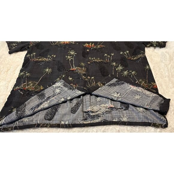 Batek Bay Button-Down Casual Shirt Tropical Beach Theme 100% Rayon Men's Size XL - Picture 12 of 14